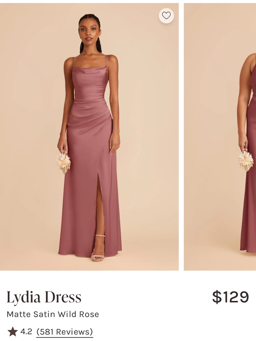 Birdy Grey Lydia Dress in Matte Satin Wild Rose